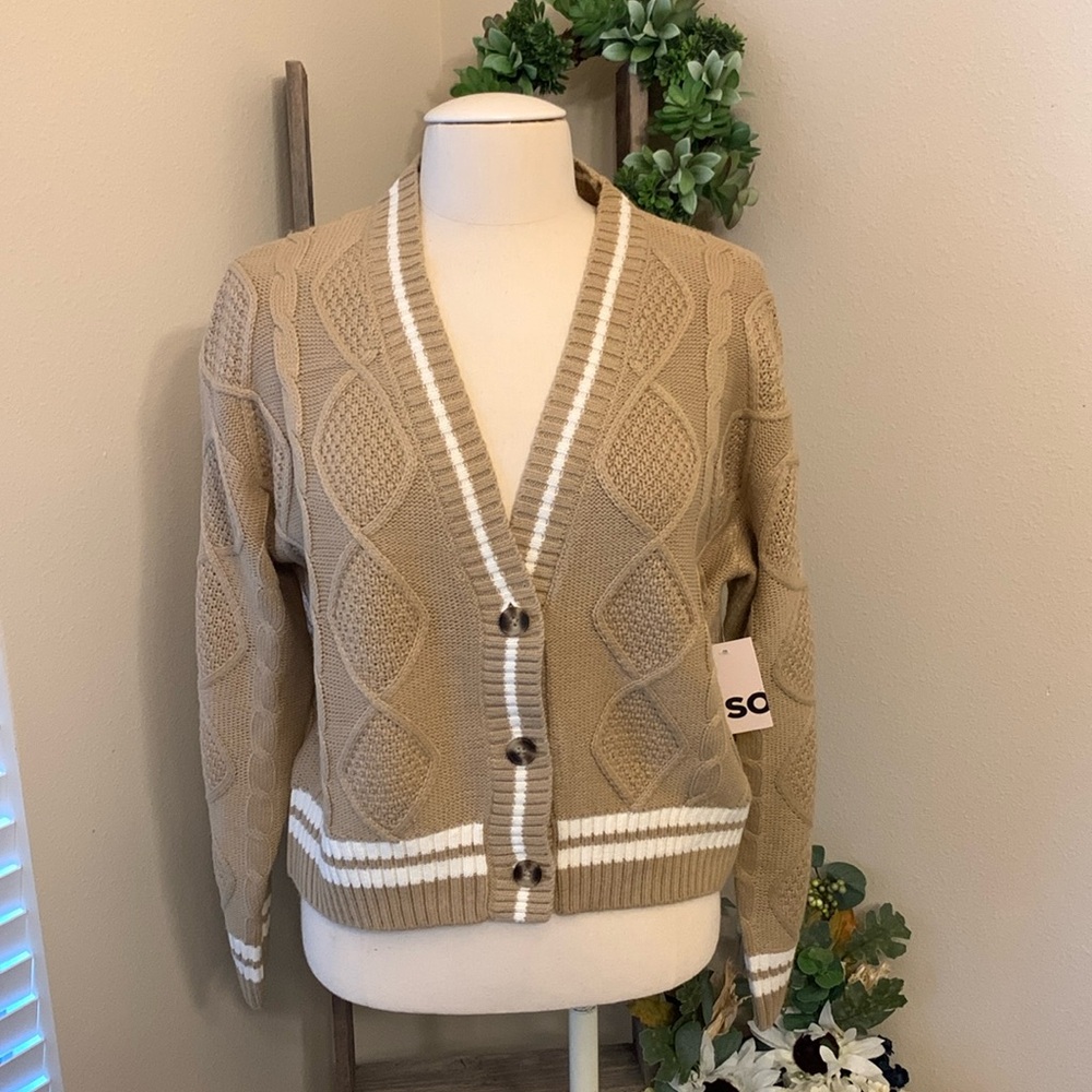 SO varsity cardigan